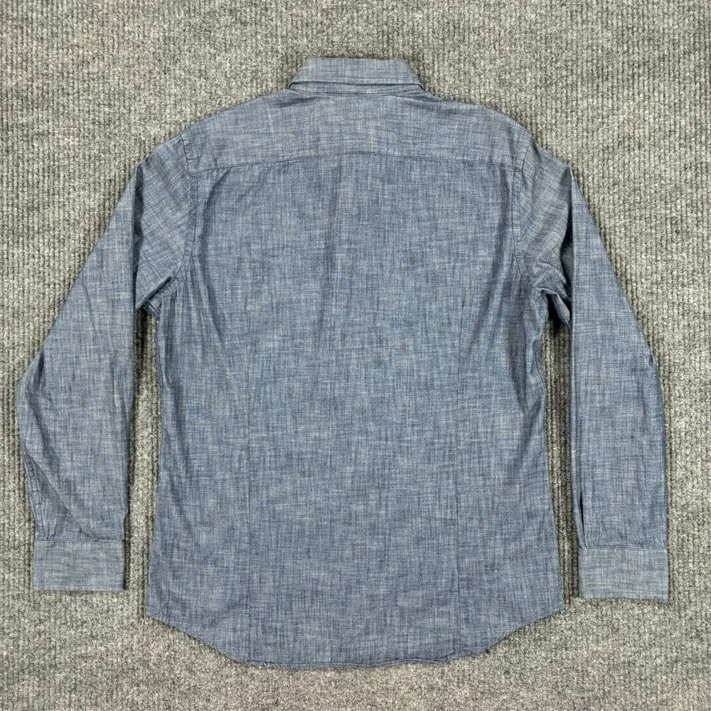 Banana Republic Soft Wash Slim Fit Long Sleeve Button Shirt Mens Large Blue